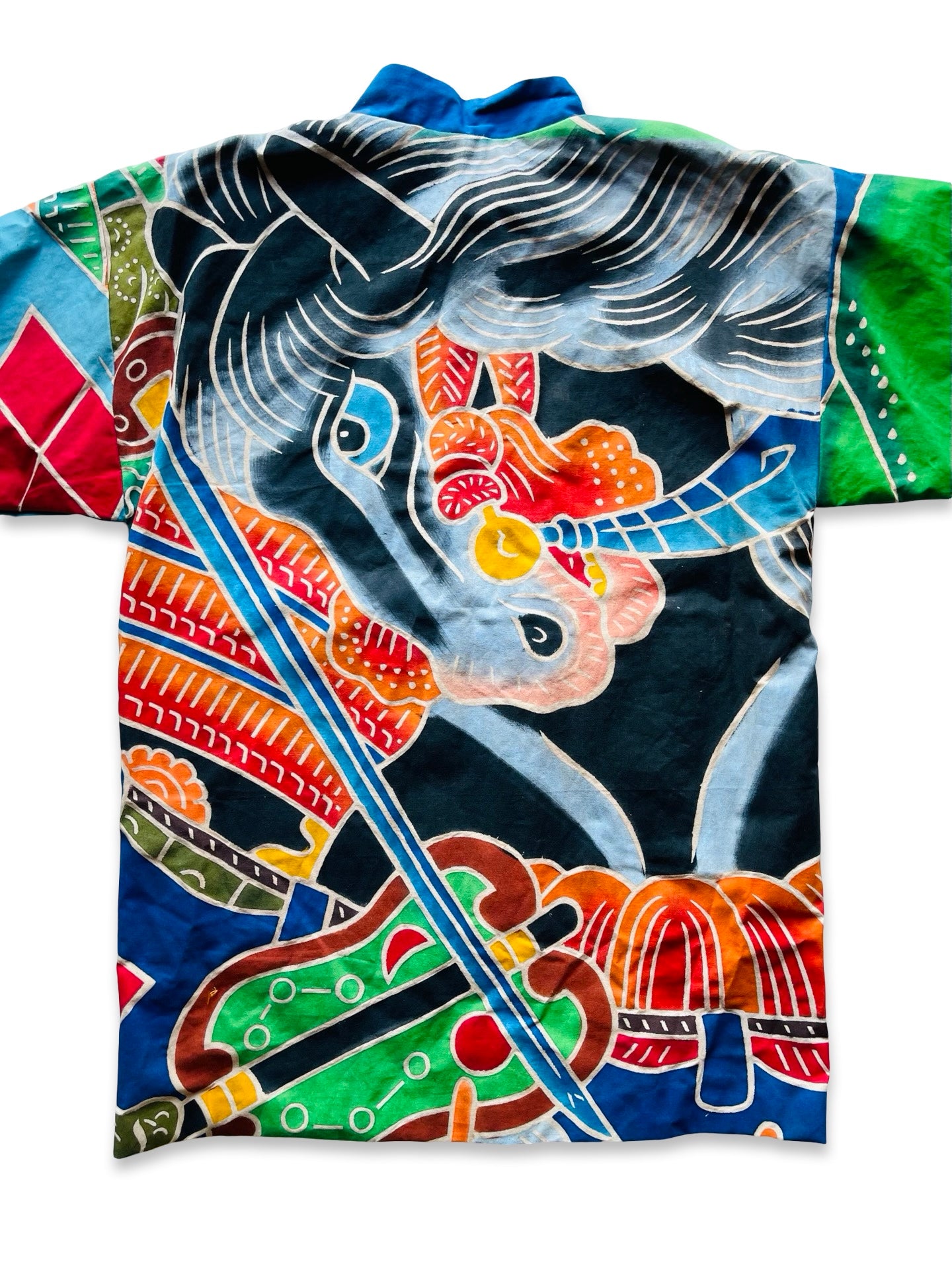 Handmade Japanese Tairyobata Remake Happi Jacket Warrior Horse Nebuta Style Festival Coat Wearable Art One of a Kind
