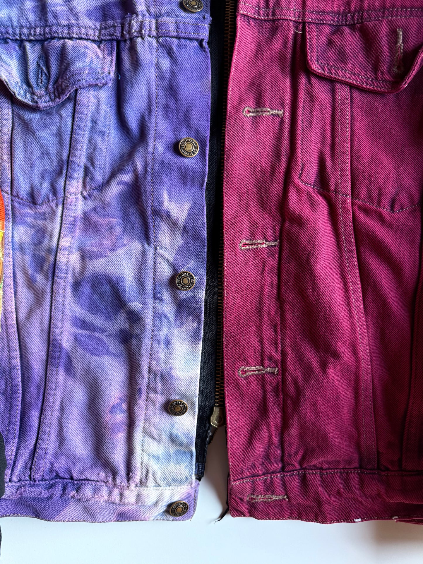 COTÉ MER Kimono Obi Patchwork Denim Remake Upcycled Jacket L XL Japanese One of One Harajuku Streetwear Wearable Art