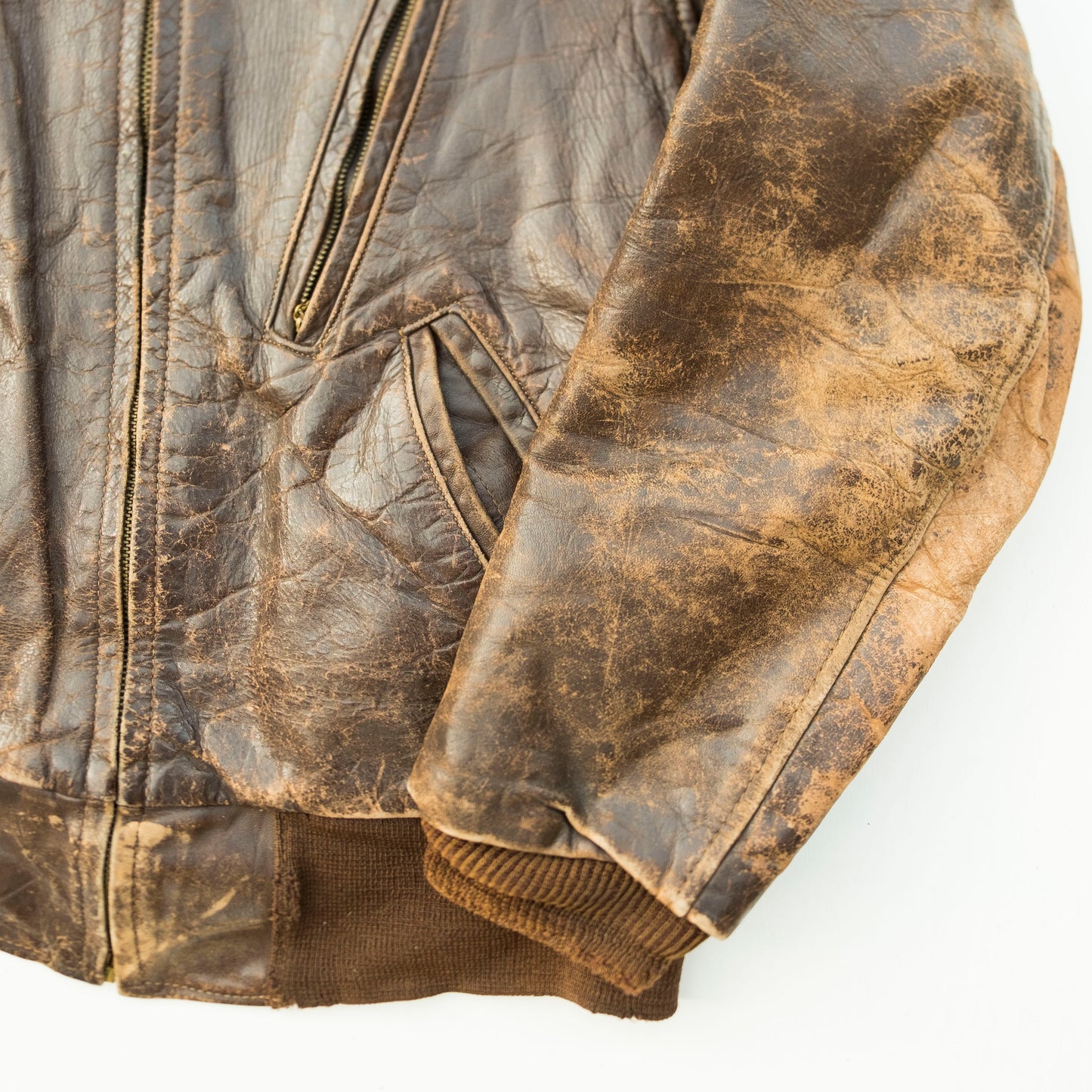 Authentic Vintage A-2 Military Flight Leather Bomber Leather Jacket