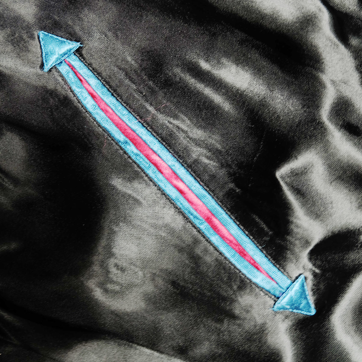 Vintage IOLANI Sukajan Jacket Reversible Sakura Moon Embroidered Japanese Souvenir Bomber Black Blue Yellow