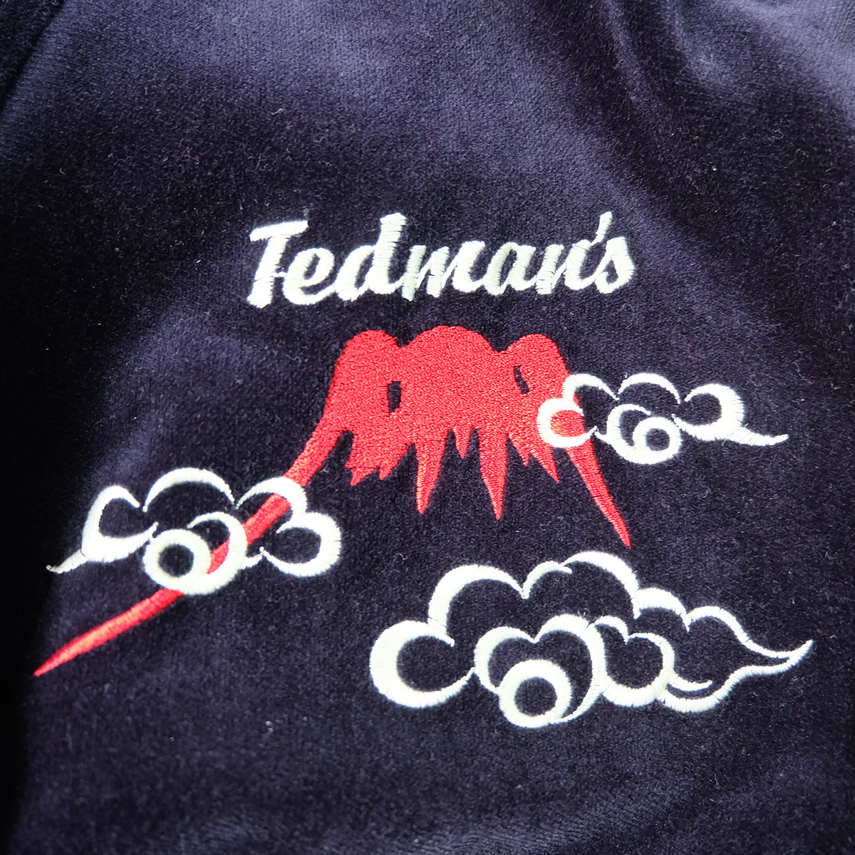 TEDMAN Ted Company Reversible Sukajan Jacket Black Velvet Gold Satin Little Devil Phoenix Mount Fuji Japanese Y2K Bomber