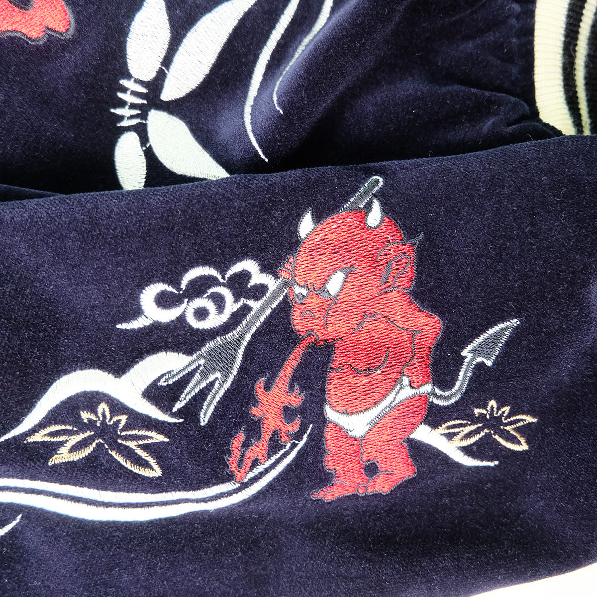 TEDMAN Ted Company Reversible Sukajan Jacket Black Velvet Gold Satin Little Devil Phoenix Mount Fuji Japanese Y2K Bomber