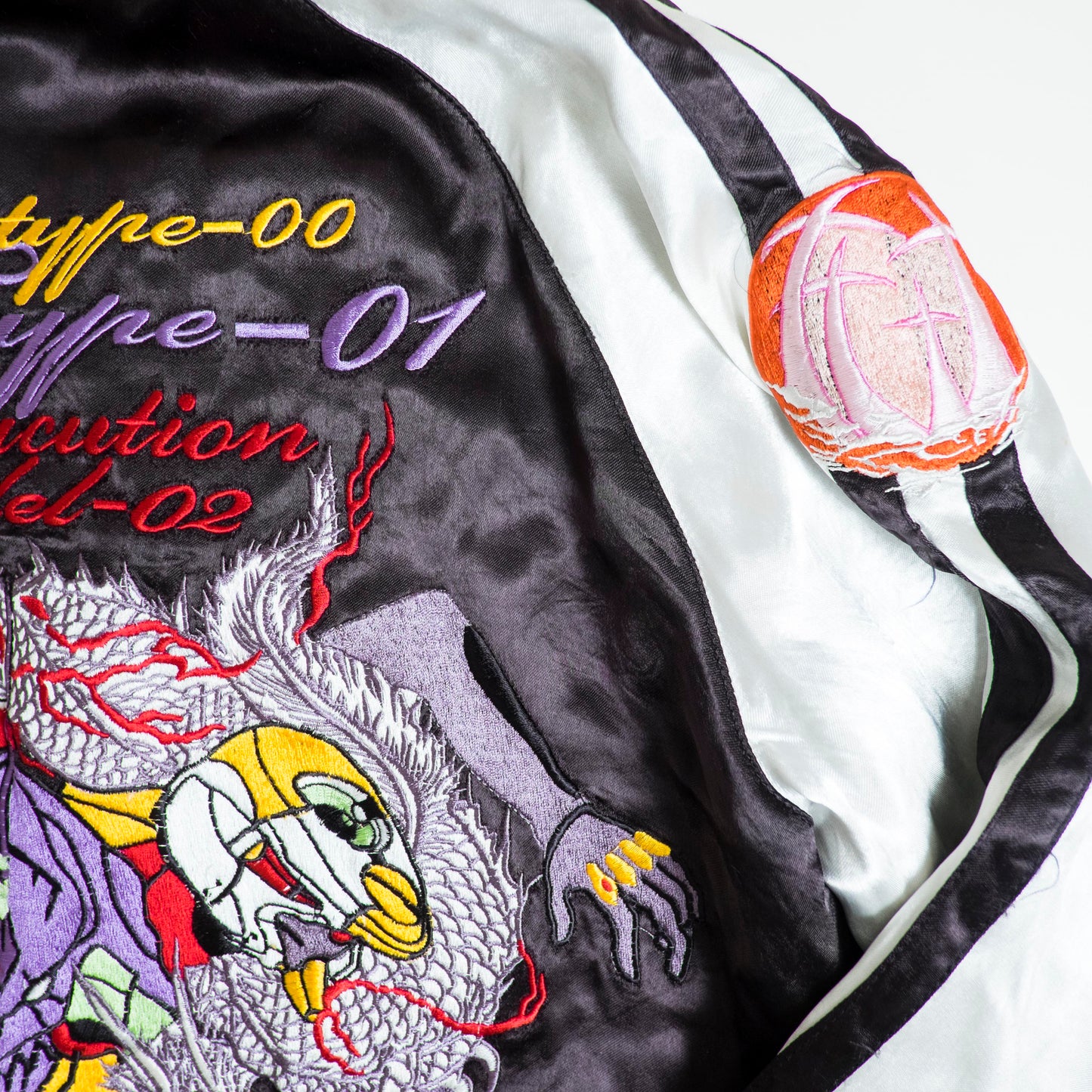 Neon Genesis Evangelion Reversible Sukajan Jacket EVA 00 01 02 NERV Dragon Embroidery Japanese Anime Y2K Bomber