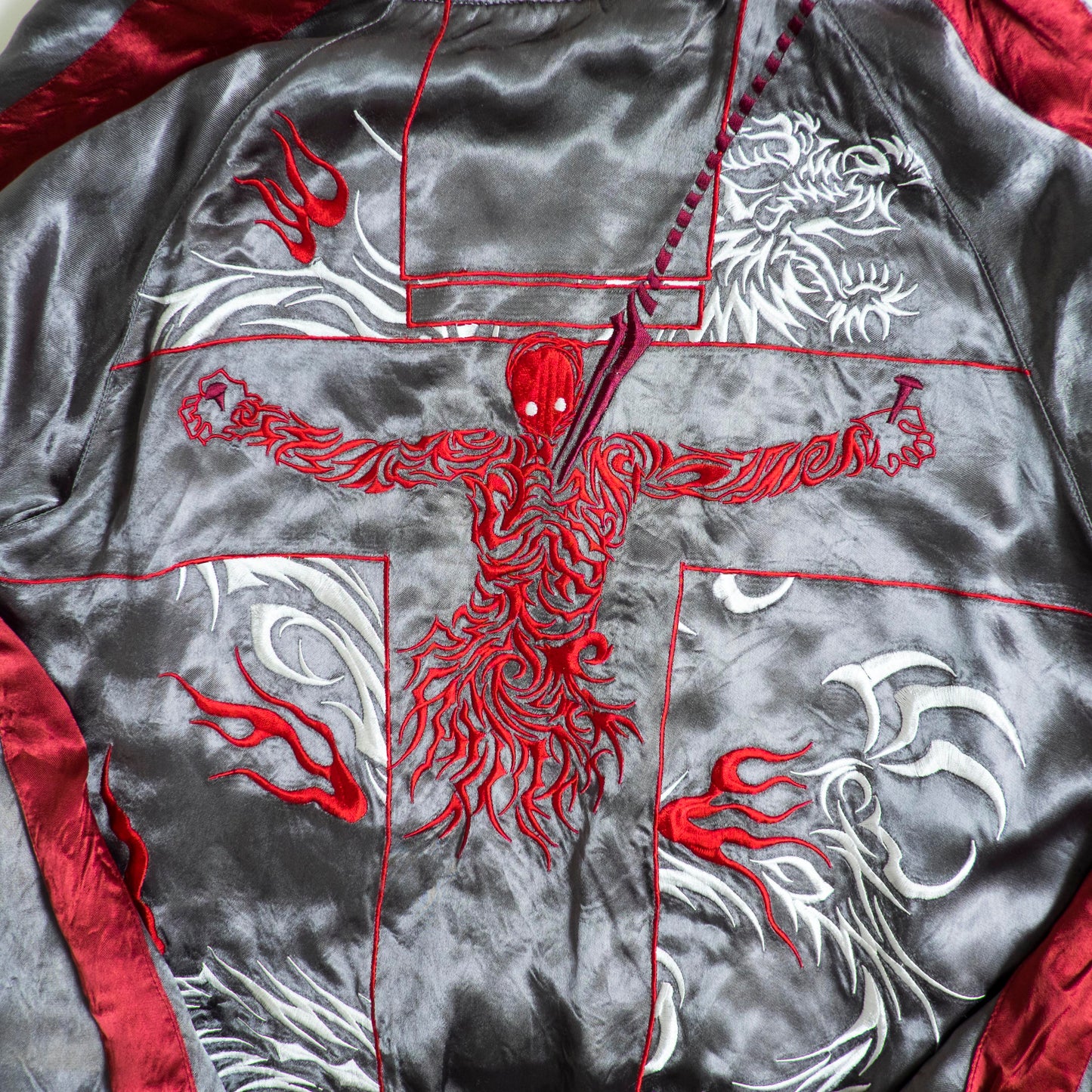Neon Genesis Evangelion Reversible Sukajan Jacket EVA 00 01 02 NERV Dragon Embroidery Japanese Anime Y2K Bomber