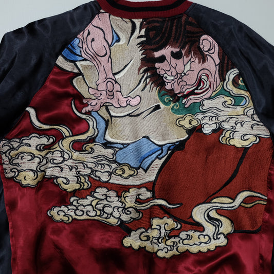 PUNK ROCK Vintage Japanese Japan NEBUTA Ogre Monster Nihonga Ukiyoe Folklore Embroidered Yokosuka Jumper Bomber Sukajan Souvenir Jacket