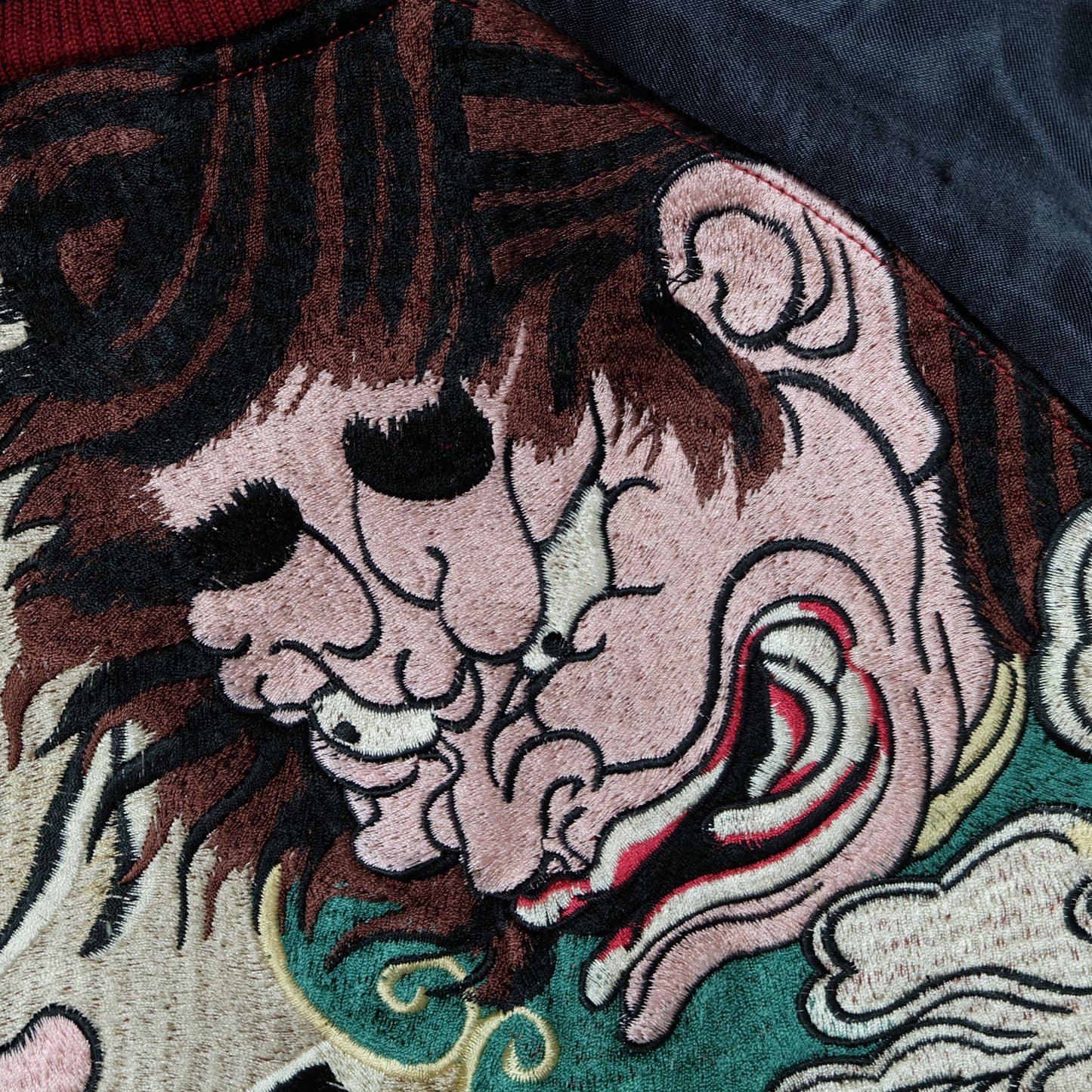 PUNK ROCK Vintage Japanese Japan NEBUTA Ogre Monster Nihonga Ukiyoe Folklore Embroidered Yokosuka Jumper Bomber Sukajan Souvenir Jacket