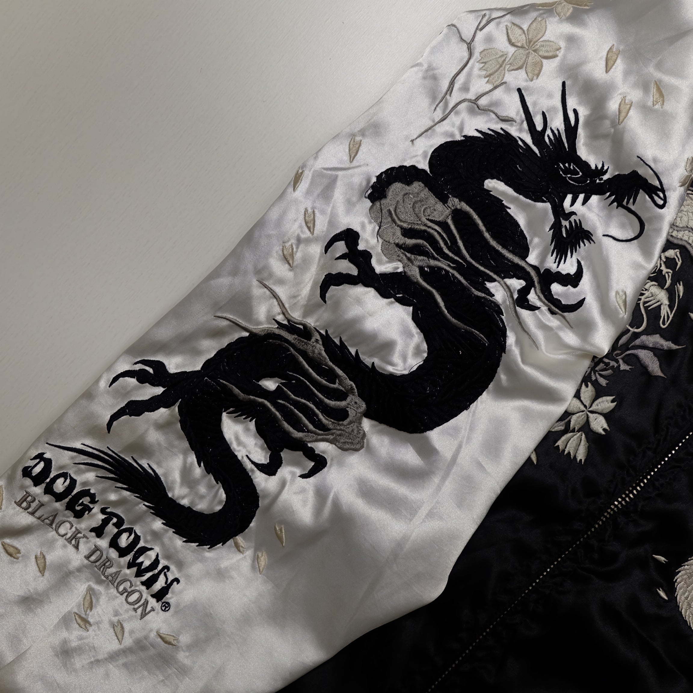 Vintage Dogtown Black Dragon Sukajan Jacket Vintage Silver