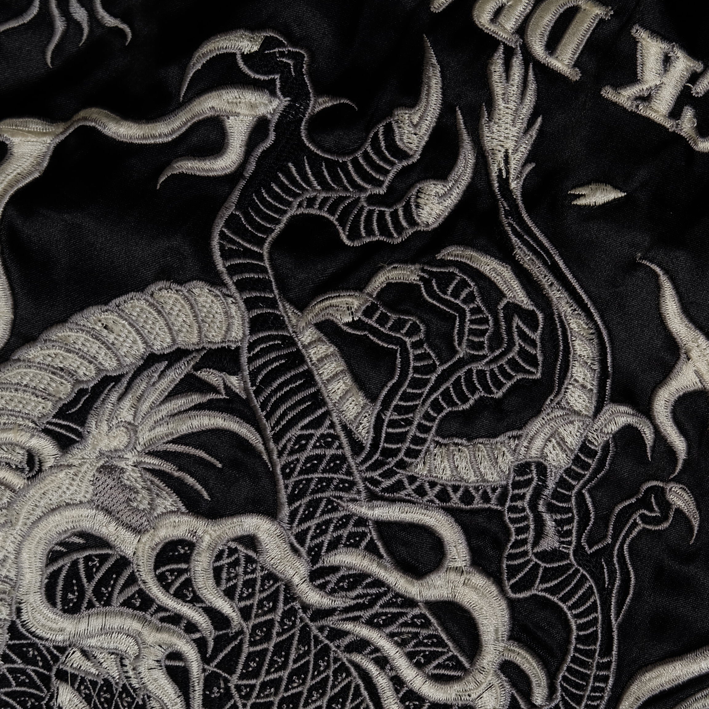 Vintage Dogtown Black Dragon Sukajan Jacket Vintage Silver