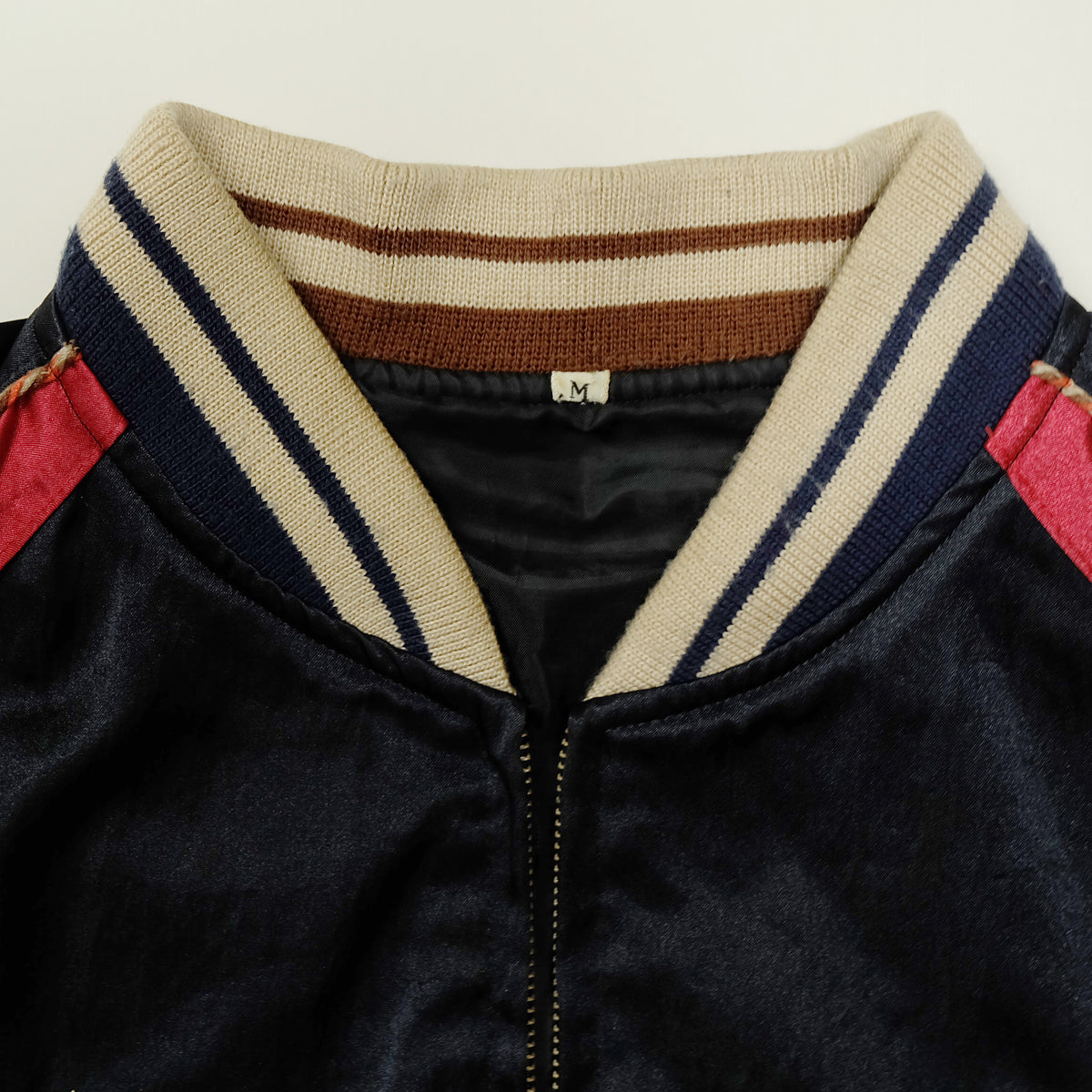 Vintage Nippon Eagle Sukajan Jacket M Japanese Pine Embroidered Yokosuka Souvenir Bomber Red Navy