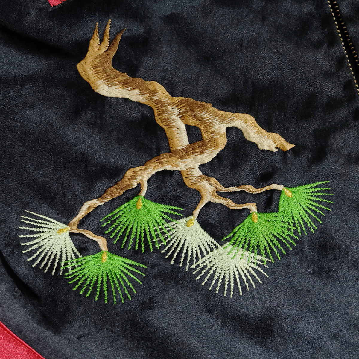 Vintage Nippon Eagle Sukajan Jacket M Japanese Pine Embroidered Yokosuka Souvenir Bomber Red Navy