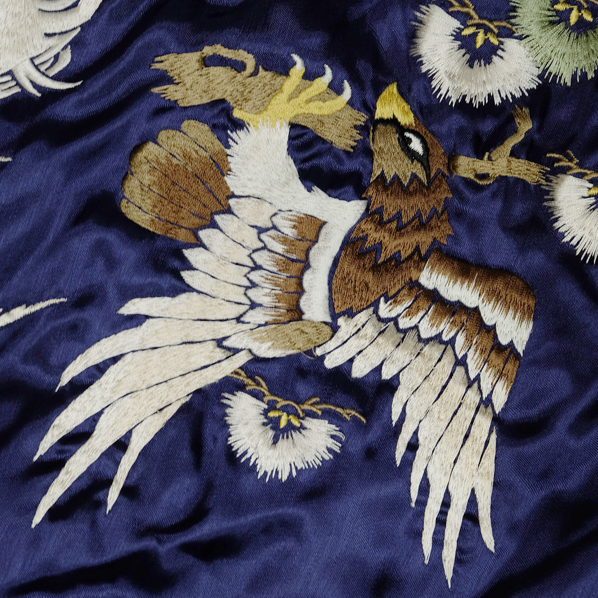 CROPPED HEADS Vintage Sukajan Jacket M Eagle Koi Far East Japan Reversible Embroidered Yokosuka Bomber