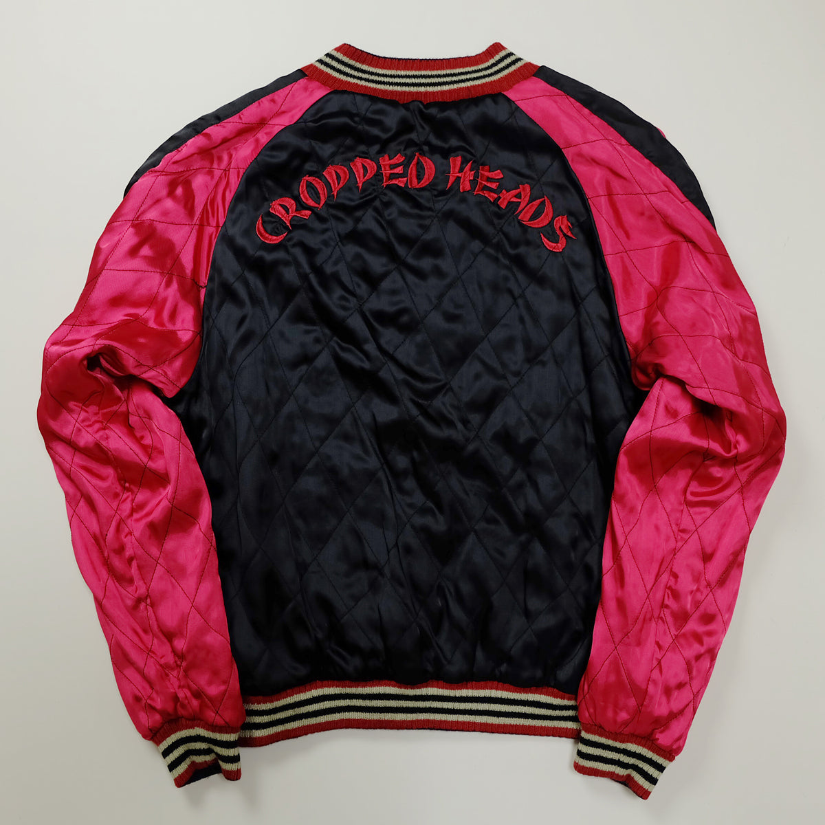CROPPED HEADS Vintage Sukajan Jacket M Eagle Koi Far East Japan Reversible Embroidered Yokosuka Bomber