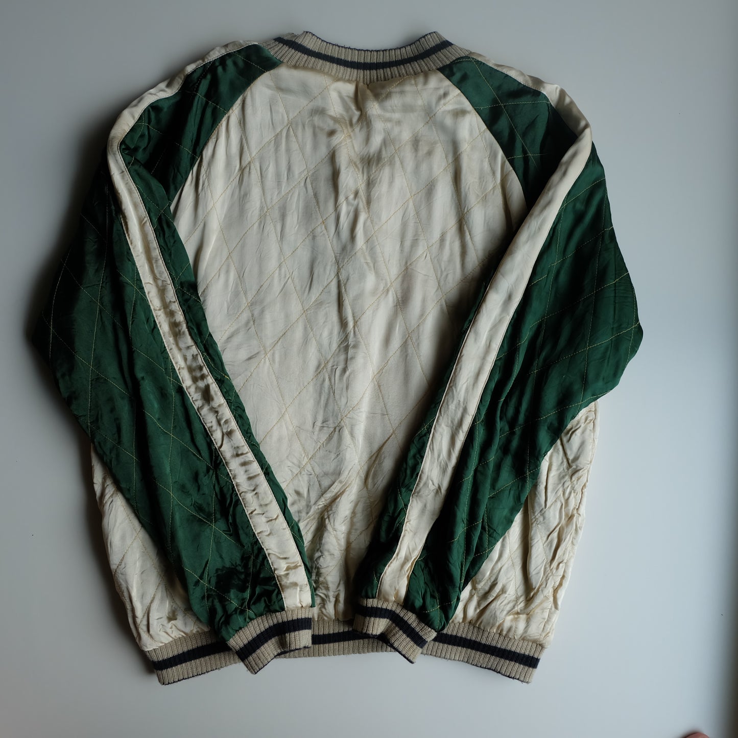 Vintage Y2K Cropped Heads Oiran Tour Sukajan Jacket Size L Reversible Geisha Maiko Mount Fuji Japanese Embroidered Bomber