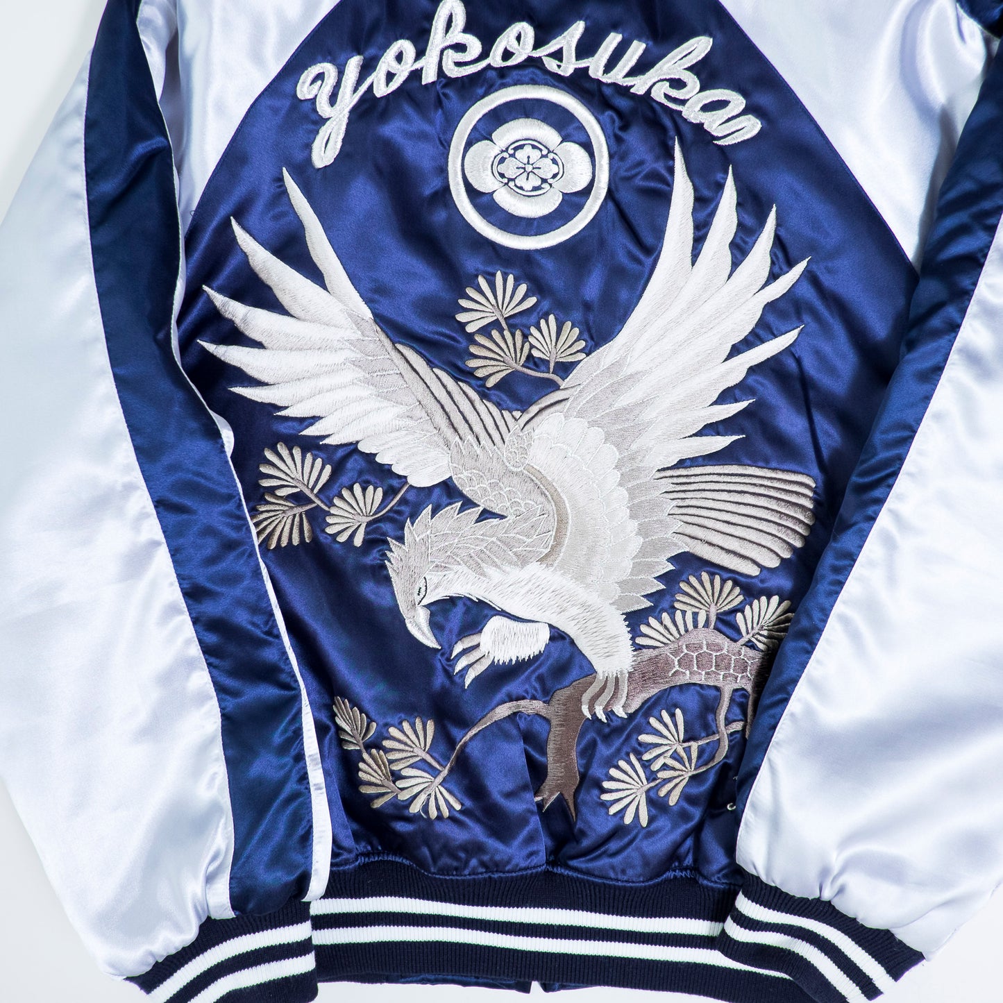 Prince Shokai Blue YOKOSUKA JUMPER Vintage Japanese Eagle Hawk Street Wear Fashion Sukajan Bomber Yakuza Gangsta Y2K Souvenir Tour Jacket
