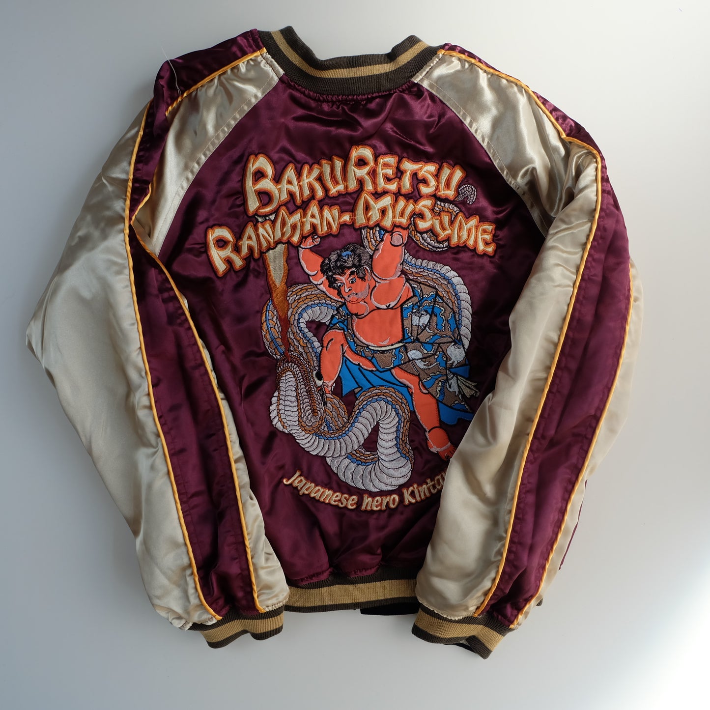 BRM Tedman Vintage Japanese Japan KINTARO Shishi Dragon Ryu Tattoo Art Design Embroidered Yokosuka Jumper Bomber Sukajan Souvenir Jacket M