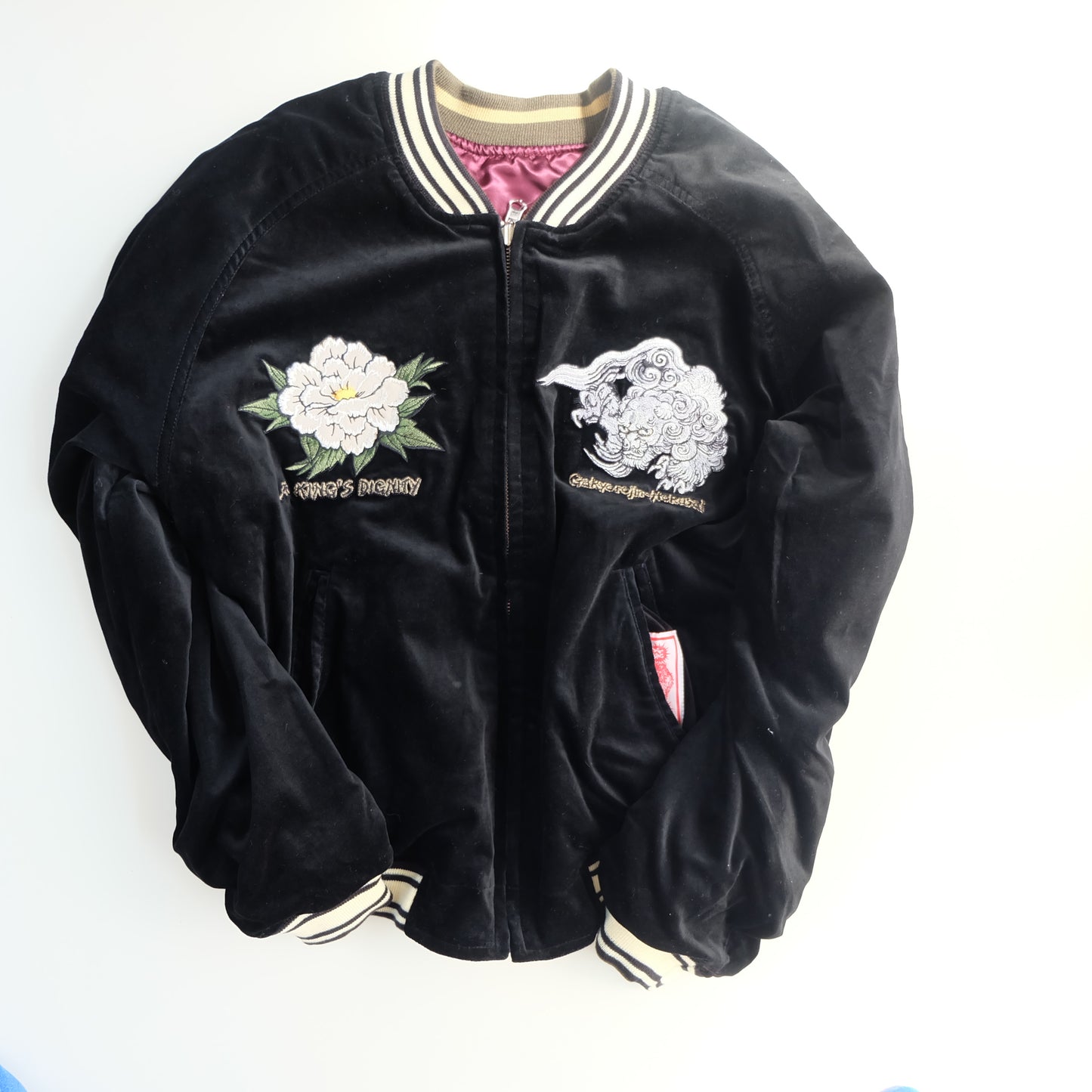 BRM Tedman Vintage Japanese Japan KINTARO Shishi Dragon Ryu Tattoo Art Design Embroidered Yokosuka Jumper Bomber Sukajan Souvenir Jacket M