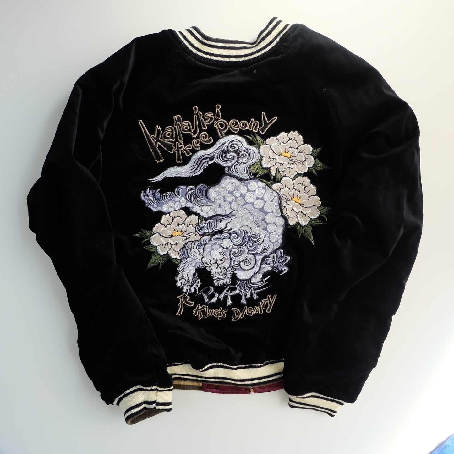 BRM Tedman Vintage Japanese Japan KINTARO Shishi Dragon Ryu Tattoo Art Design Embroidered Yokosuka Jumper Bomber Sukajan Souvenir Jacket M