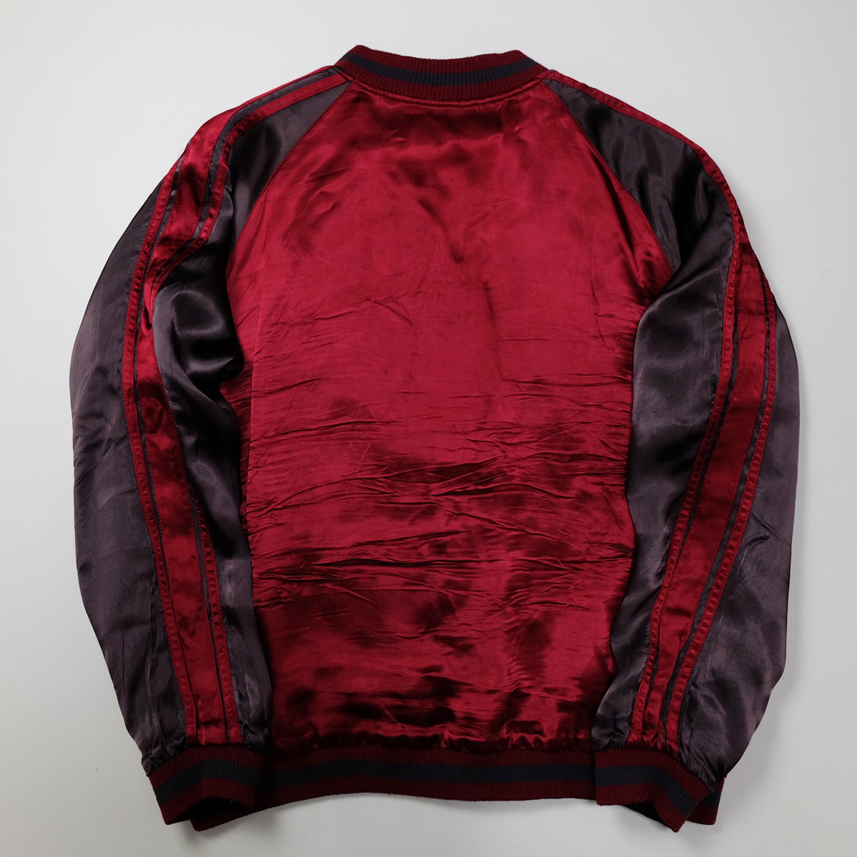 RYUOH Vintage Japanese Japan Fudo Myo Alcala Buddha Sword Katana Warrior Red Embroidered Yokosuka Jumper Bomber Sukajan Souvenir Jacket L