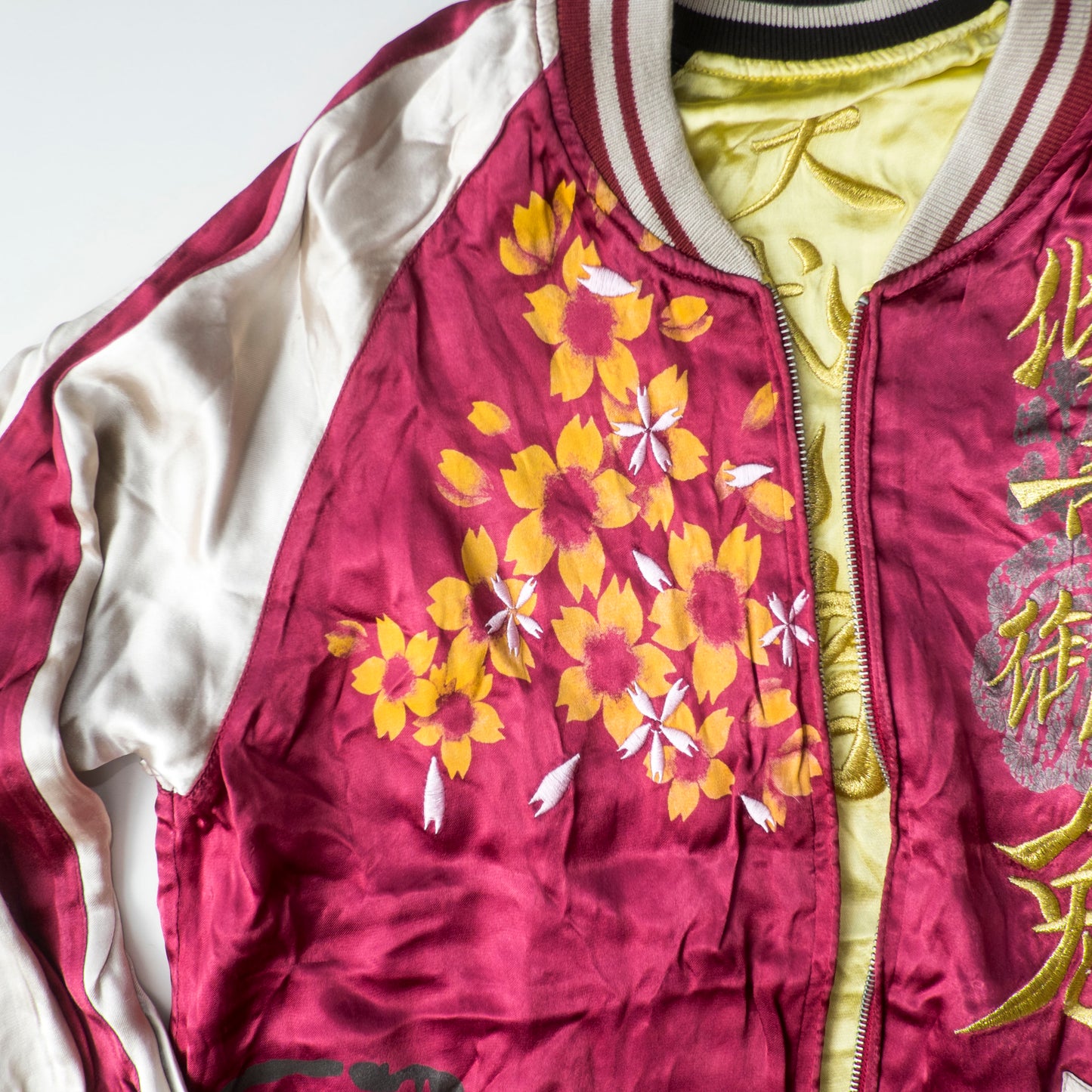 Rare Miyabi Musubi × Hana no Keiji Reversible Sukajan Jacket Maeda Keiji Kabuki Gomen Japanese Samurai Embroidery