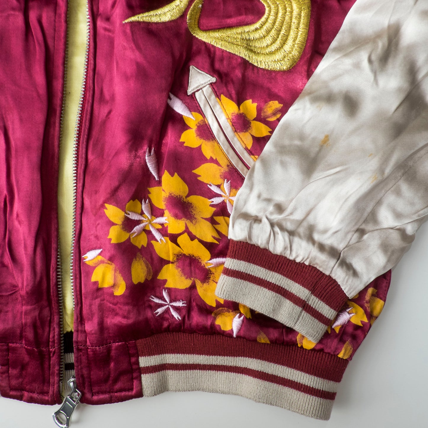 Rare Miyabi Musubi × Hana no Keiji Reversible Sukajan Jacket Maeda Keiji Kabuki Gomen Japanese Samurai Embroidery