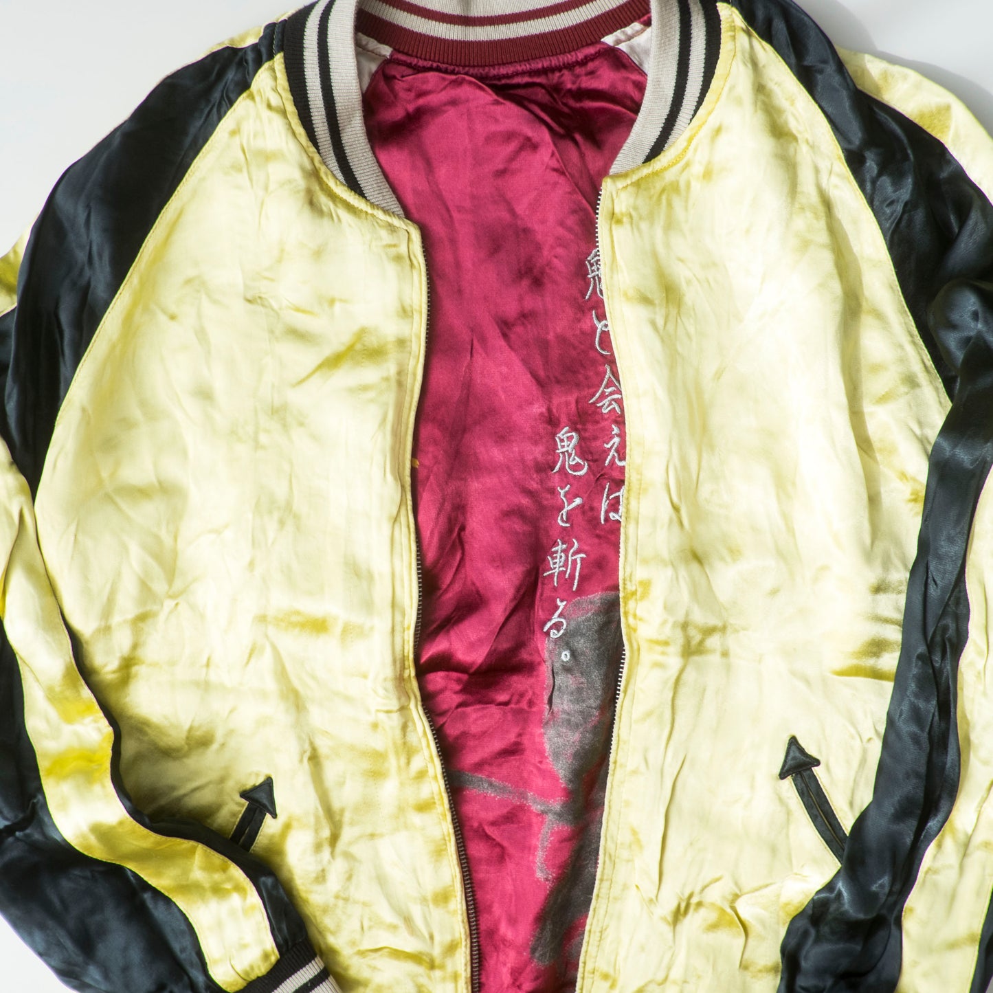 Rare Miyabi Musubi × Hana no Keiji Reversible Sukajan Jacket Maeda Keiji Kabuki Gomen Japanese Samurai Embroidery