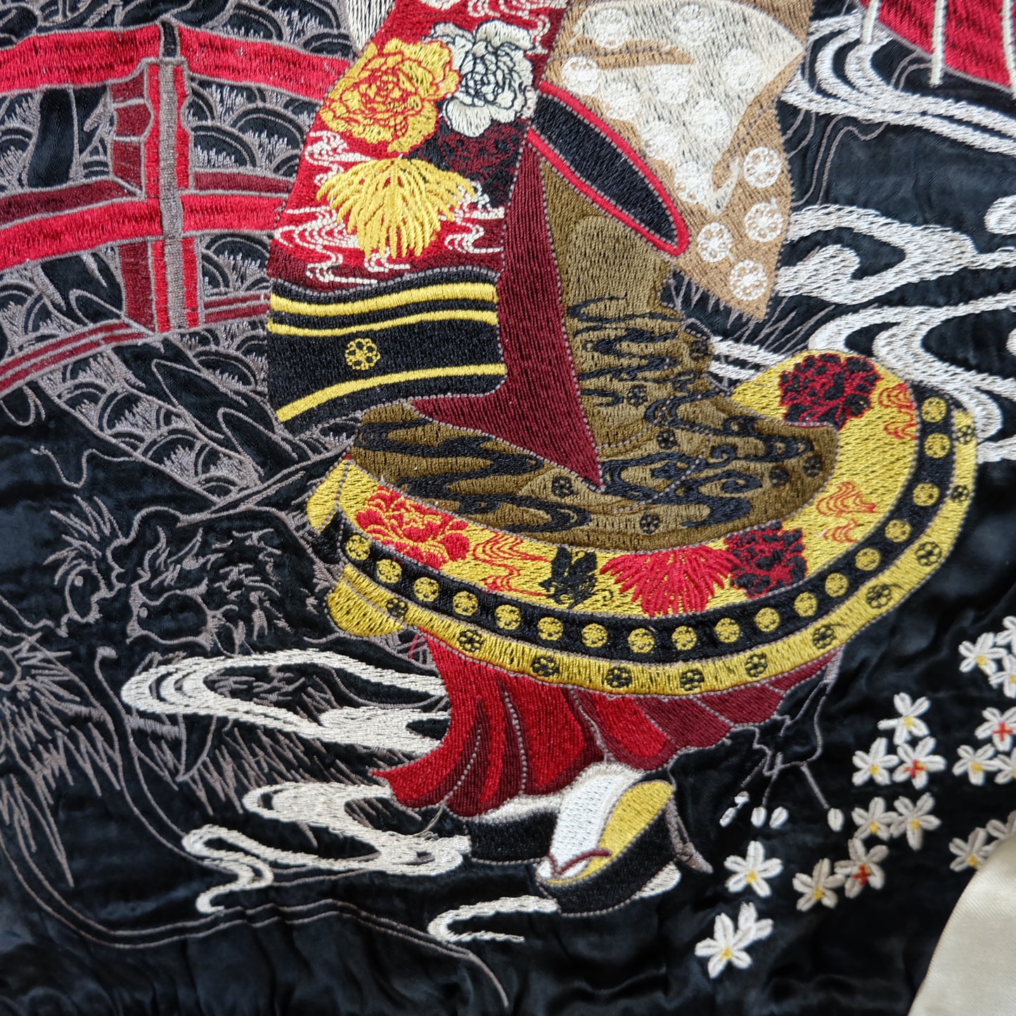 Vintage Japanese Street Wear Fashion Geisha Maiko Oiran Sakura Wagara Kimono Sukajan Bomber Yakuza Gangsta Y2K Souvenir Jacket Wearable Art