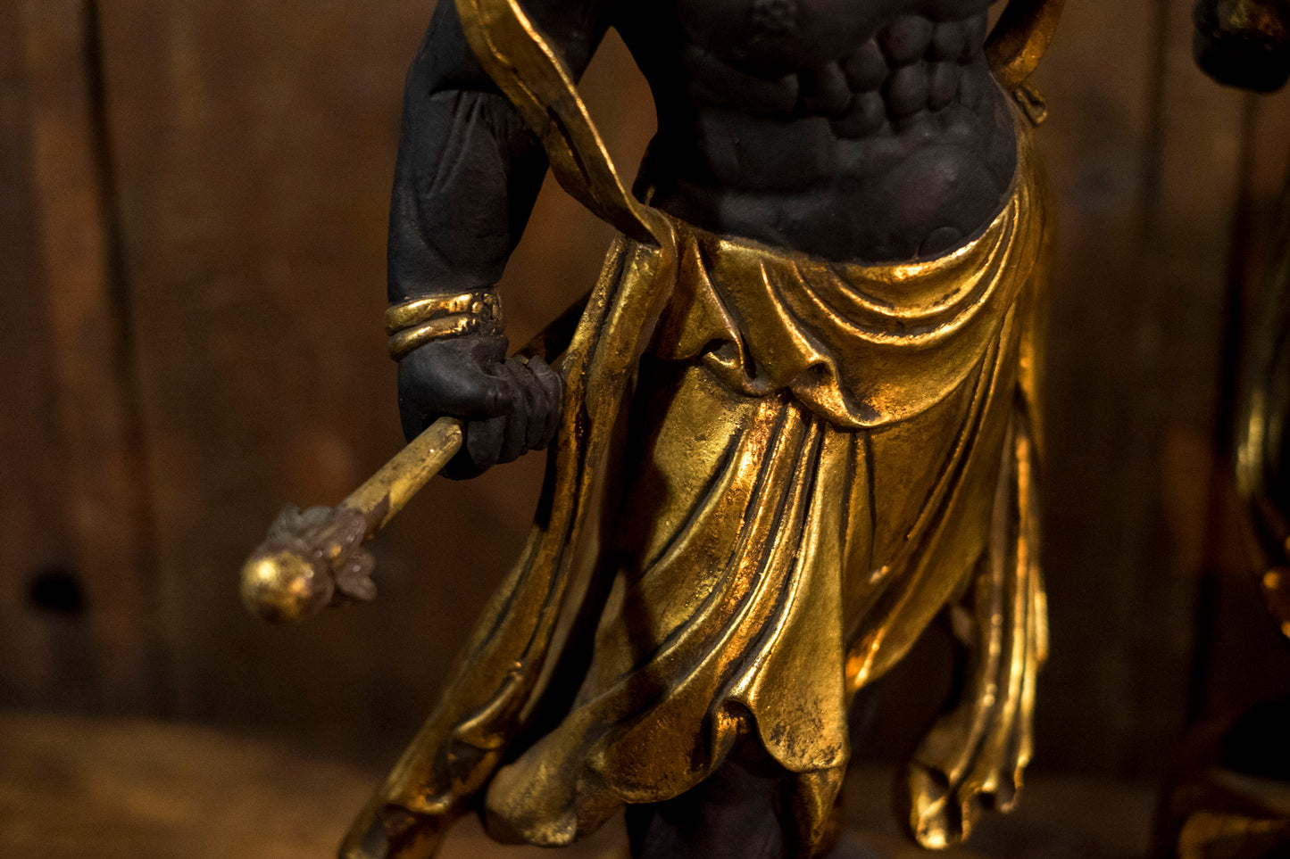 Large Nio Deva Kings (Agyō & Ungyō) — Monumental Wooden Guardian Pair, Gilt & Polychrome, Mid–Late Shōwa Period, 69cm Each