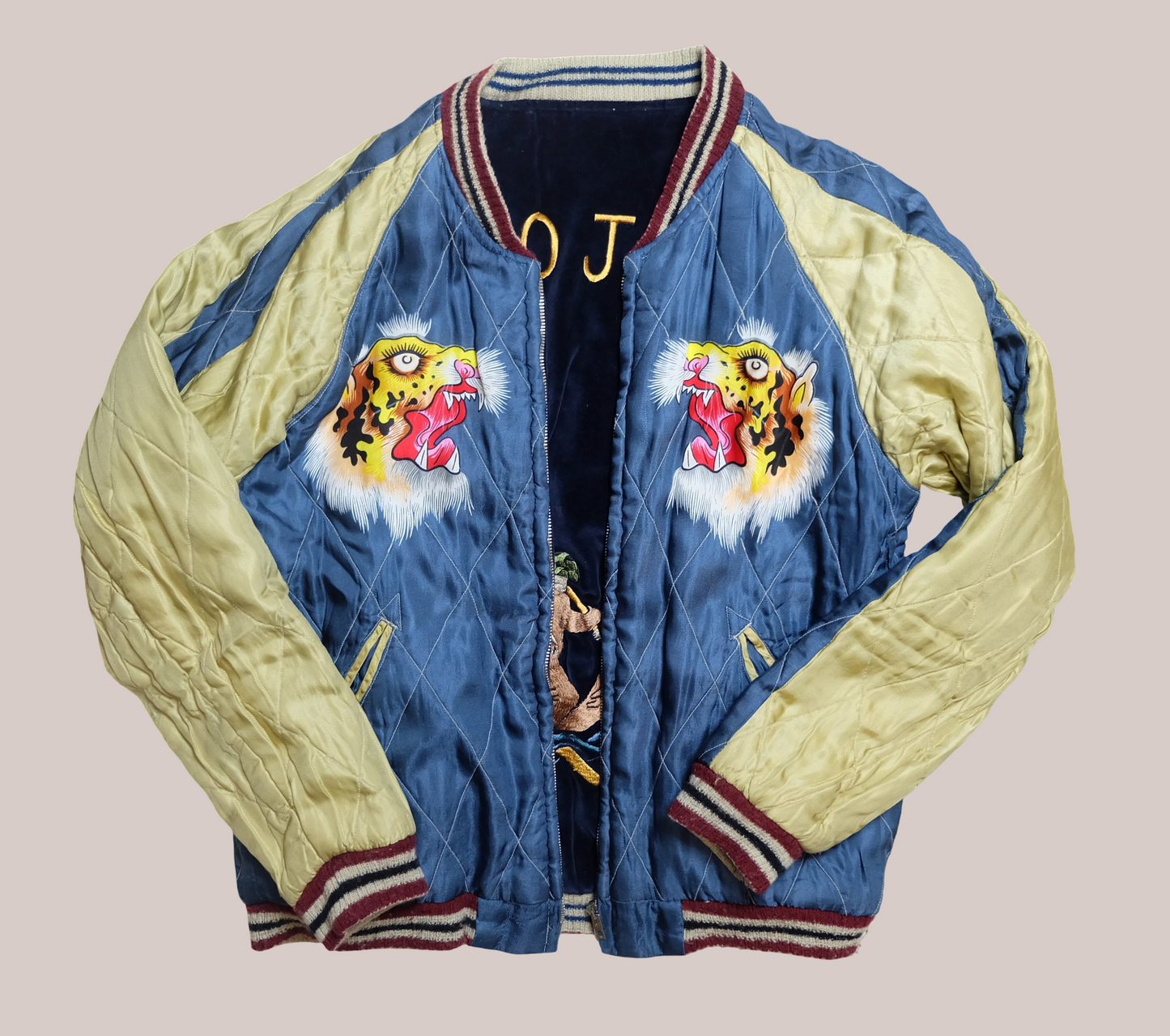 KOSHO Tailor Toyo TT10797 Reversible Sukajan Jacket Iwo Jima Tiger 2004 Japanese Souvenir Bomber F