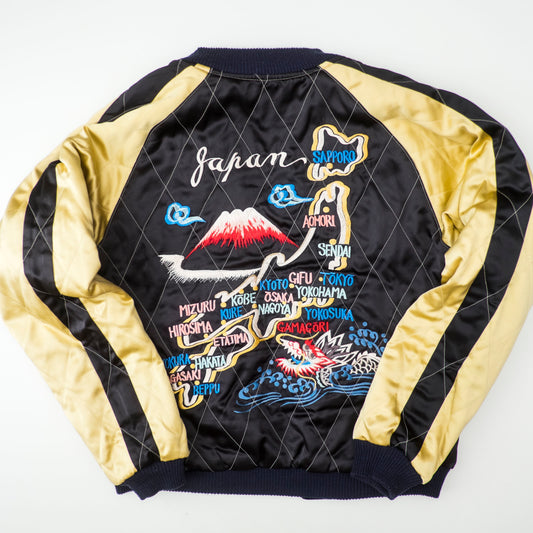 Vintage Tailor Toyo M18279 Skull Snake Reversible Sukajan Japan Map Velvet Souvenir Jacket