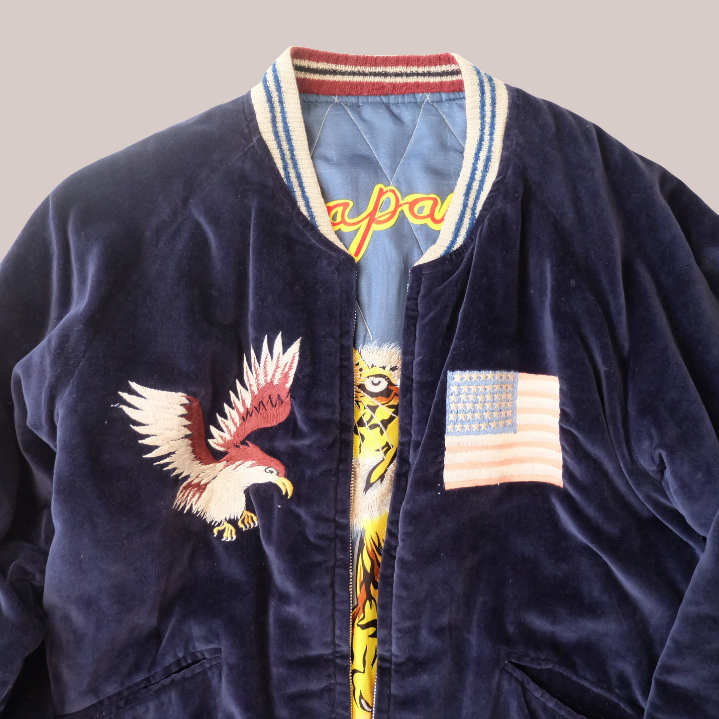 KOSHO Tailor Toyo TT10797 Reversible Sukajan Jacket Iwo Jima Tiger 2004 Japanese Souvenir Bomber F