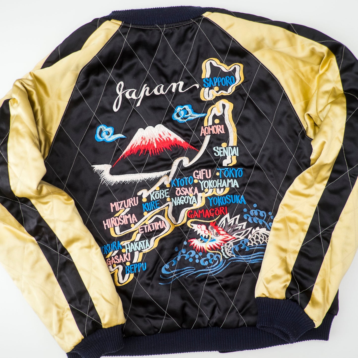 Vintage Tailor Toyo M18279 Skull Snake Reversible Sukajan Japan Map Velvet Souvenir Jacket