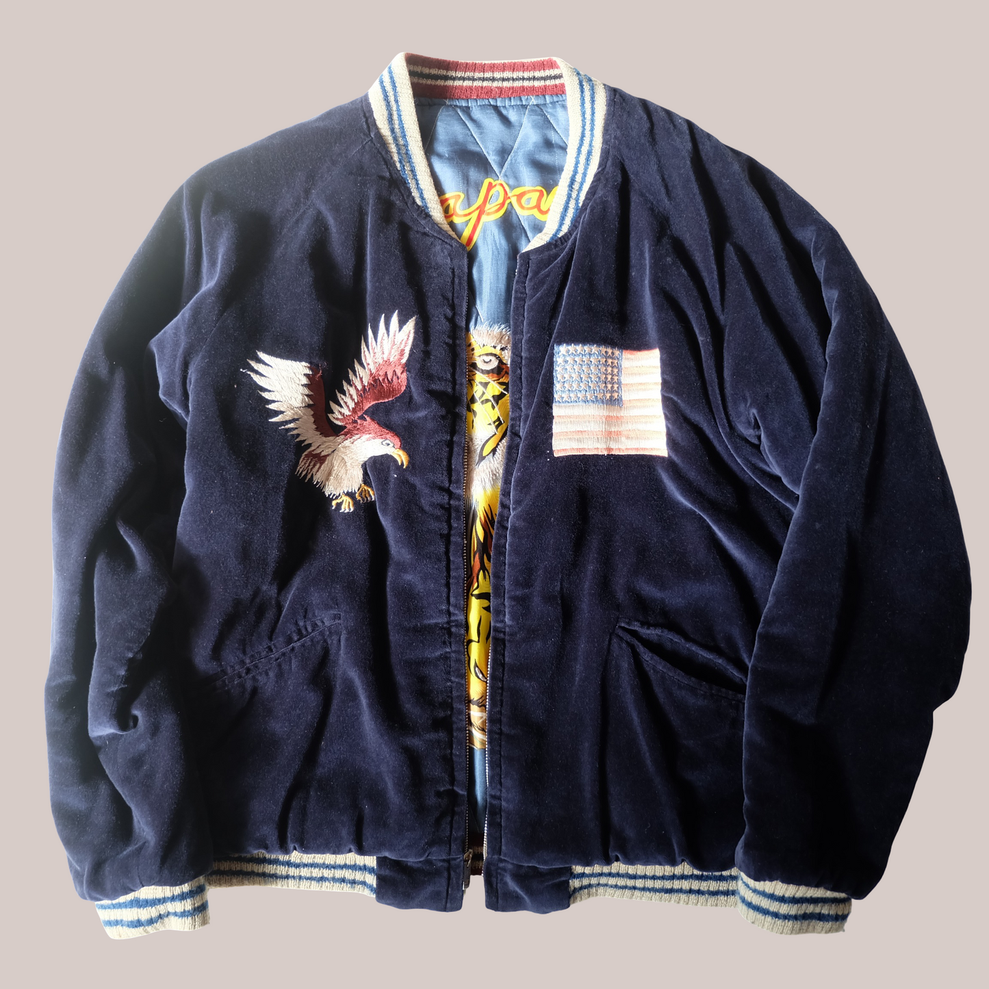 KOSHO Tailor Toyo TT10797 Reversible Sukajan Jacket Iwo Jima Tiger 2004 Japanese Souvenir Bomber F