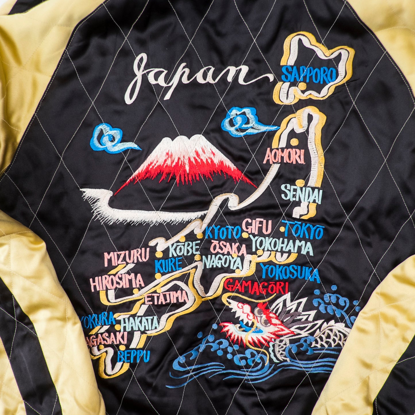 Vintage Tailor Toyo M18279 Skull Snake Reversible Sukajan Japan Map Velvet Souvenir Jacket