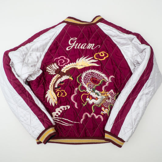 Vintage Rare 2009 Tailor Toyo GUAM Map Eagle Dragon Padded Reversible Sukajan Japanese Souvenir Jacket TT11782-128