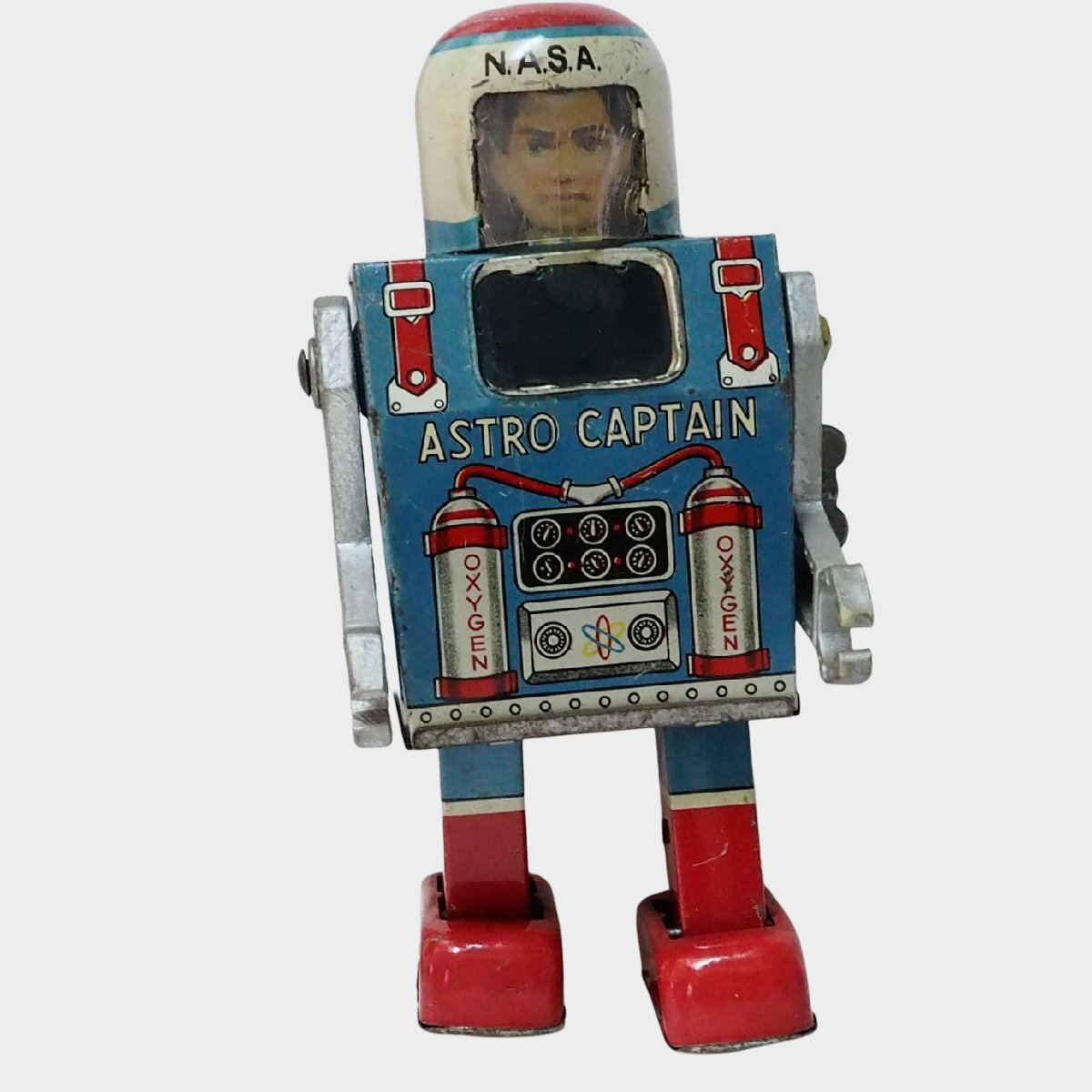 Daiya NASA Astro Captain Wind-Up Tin Astronaut Robot — Showa Era Japan