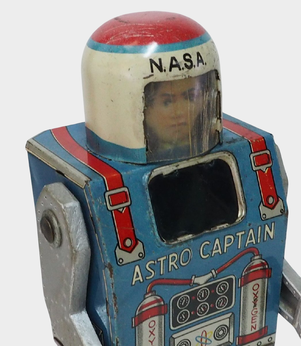 Daiya NASA Astro Captain Wind-Up Tin Astronaut Robot — Showa Era Japan
