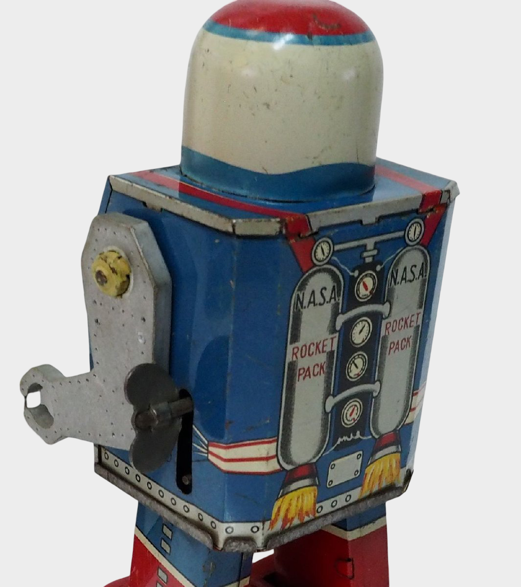 Daiya NASA Astro Captain Wind-Up Tin Astronaut Robot — Showa Era Japan