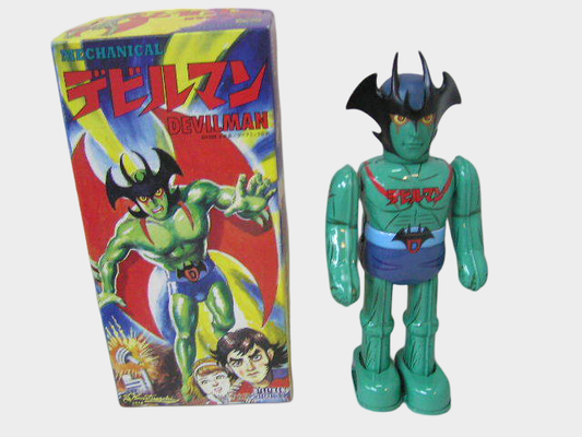 Devilman Tin Wind-Up Figure — Japanese Buriki Deadstock Showa Era Toy