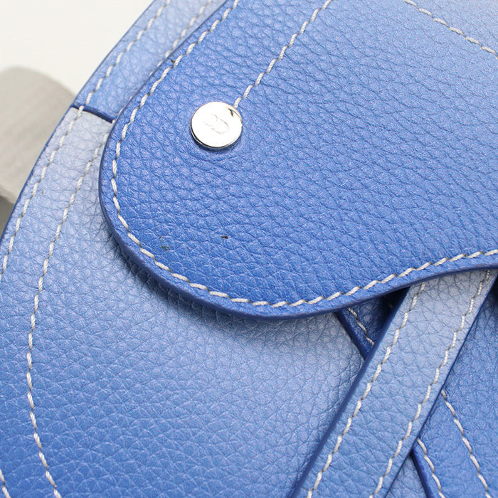 Dior Saddle Body Bag Powder Blue Leather Crossbody Bag