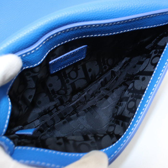Dior Saddle Body Bag Powder Blue Leather Crossbody Bag