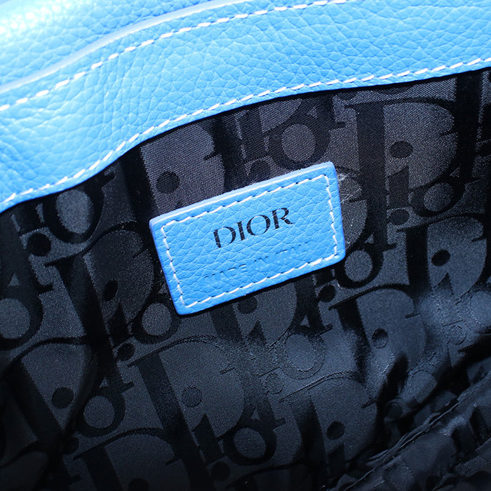 Dior Saddle Body Bag Powder Blue Leather Crossbody Bag