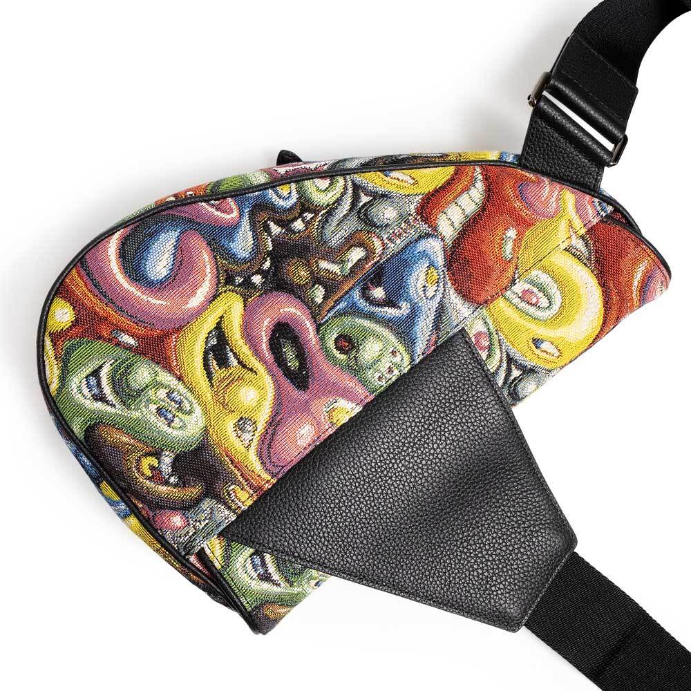 Dior x Kenny Scharf Saddle Bag Multicolor Jacquard Crossbody Bag SS21