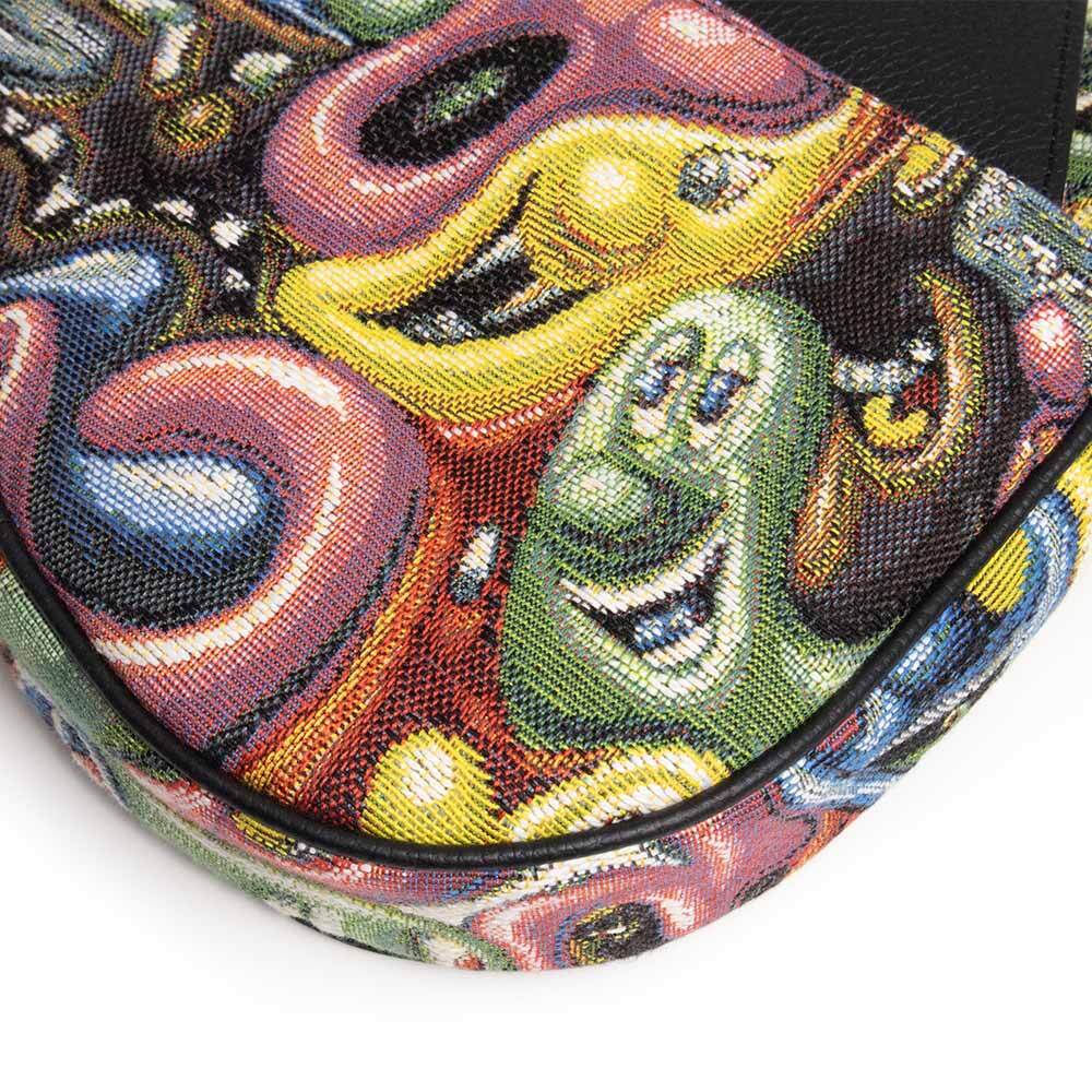 Dior x Kenny Scharf Saddle Bag Multicolor Jacquard Crossbody Bag SS21