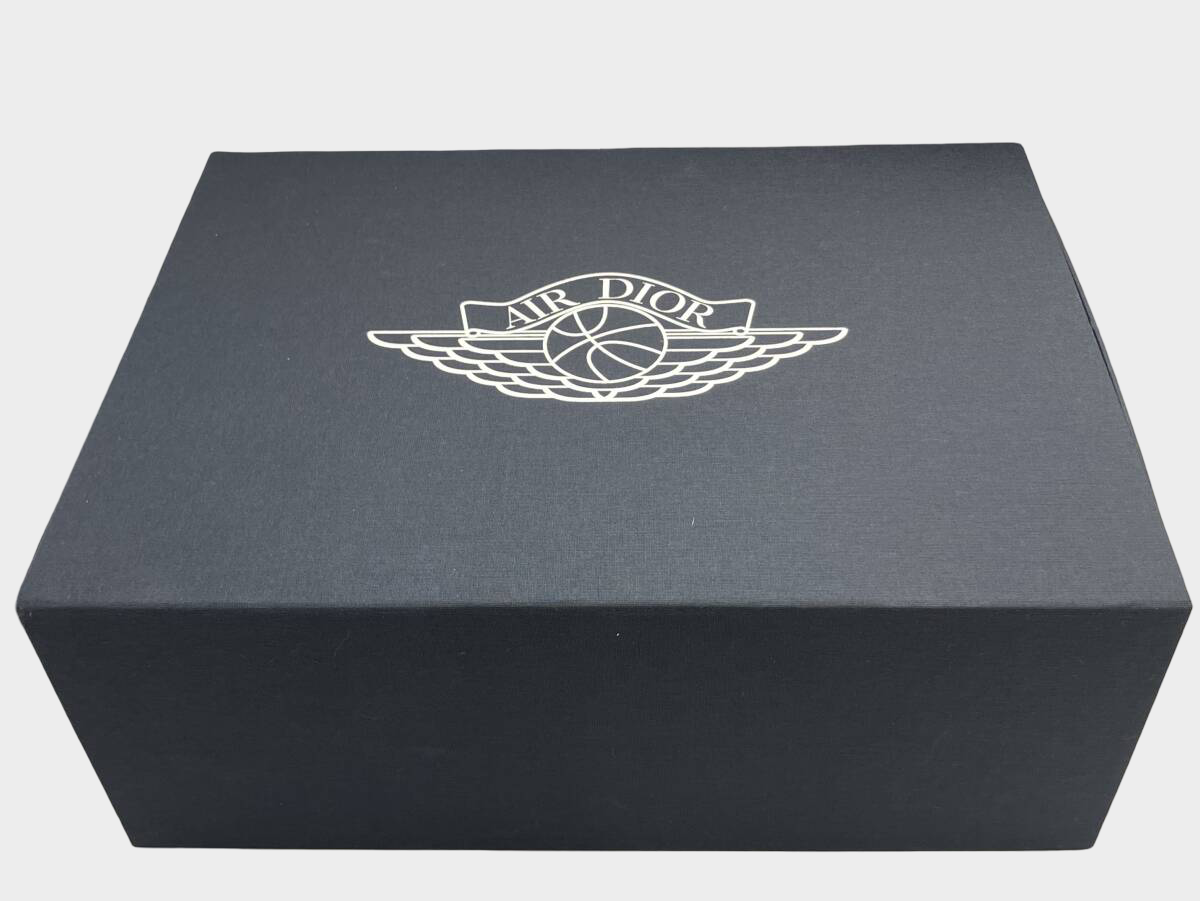 Dior x Air Jordan 1 High OG Size 26.5cm Grey White Monogram Swoosh Luxury Collaboration Sneaker Full Set Ready