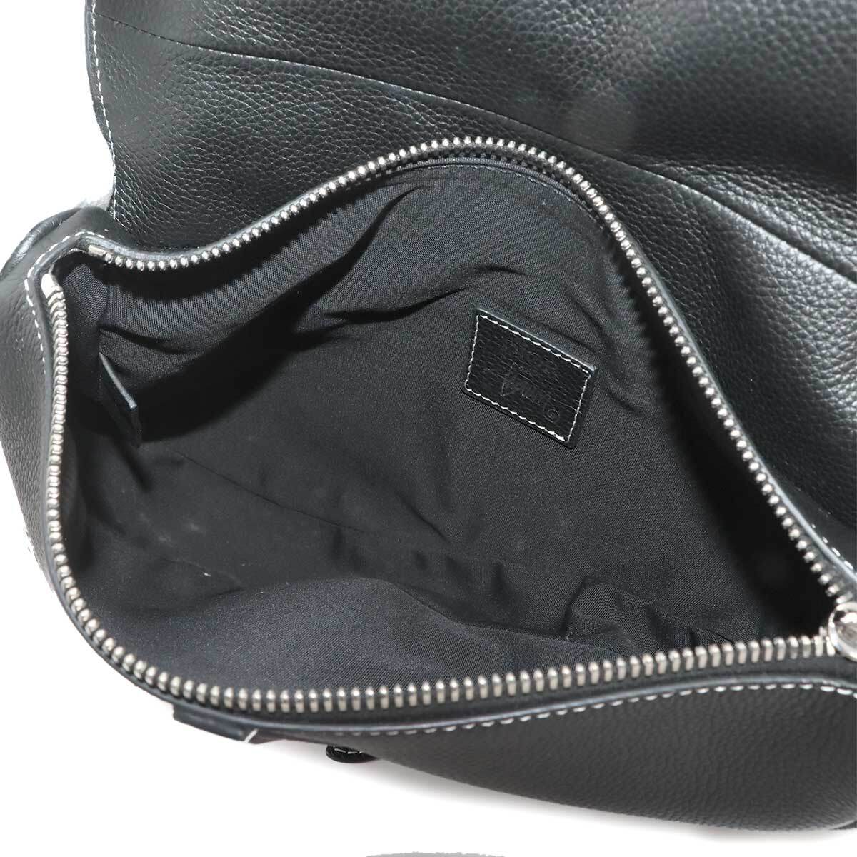 Dior x Shawn Stussy Saddle Bag Black Leather Skull Crossbody 9034A0069