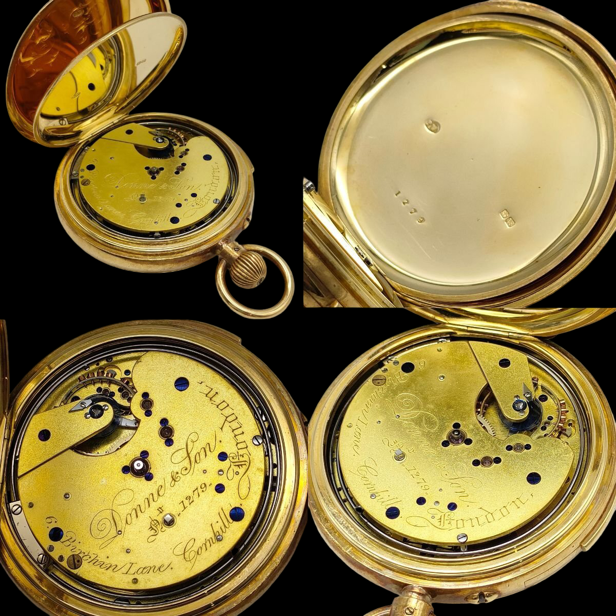 Donne & Son 18K Gold Antique Grand Complication Pocket Watch – Minute Repeater, Perpetual Calendar, Moonphase – Rare English Horology