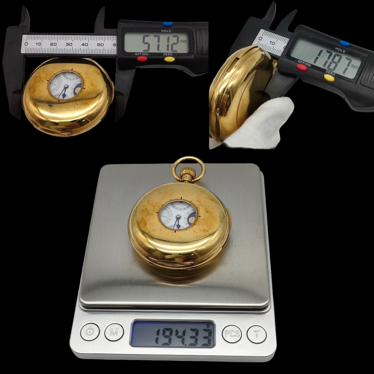 Donne & Son 18K Gold Antique Grand Complication Pocket Watch – Minute Repeater, Perpetual Calendar, Moonphase – Rare English Horology