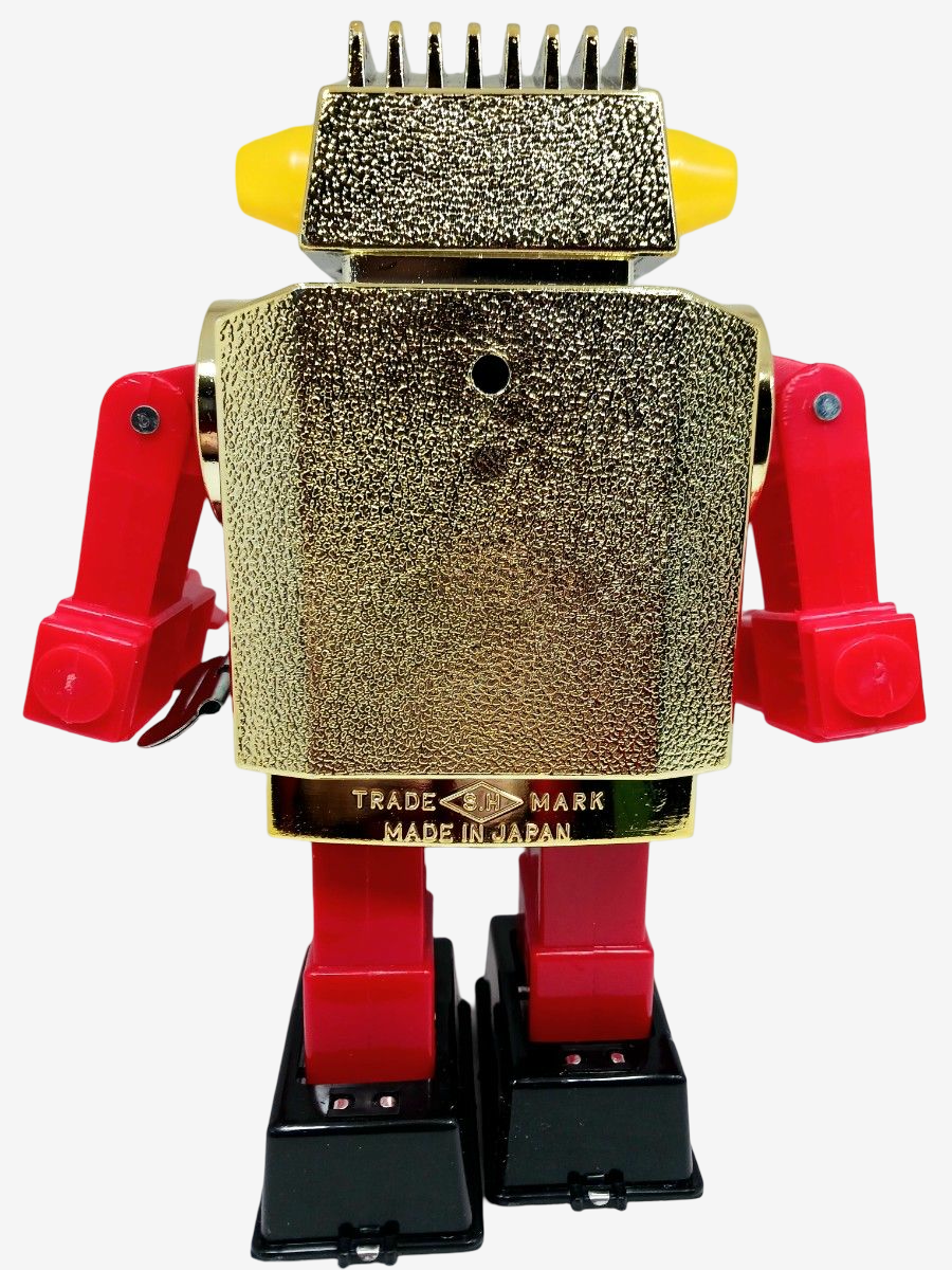 1970 Horikawa Gear Robot with Original Box | Japanese Tin Wind-Up Robot with Moving Gears
