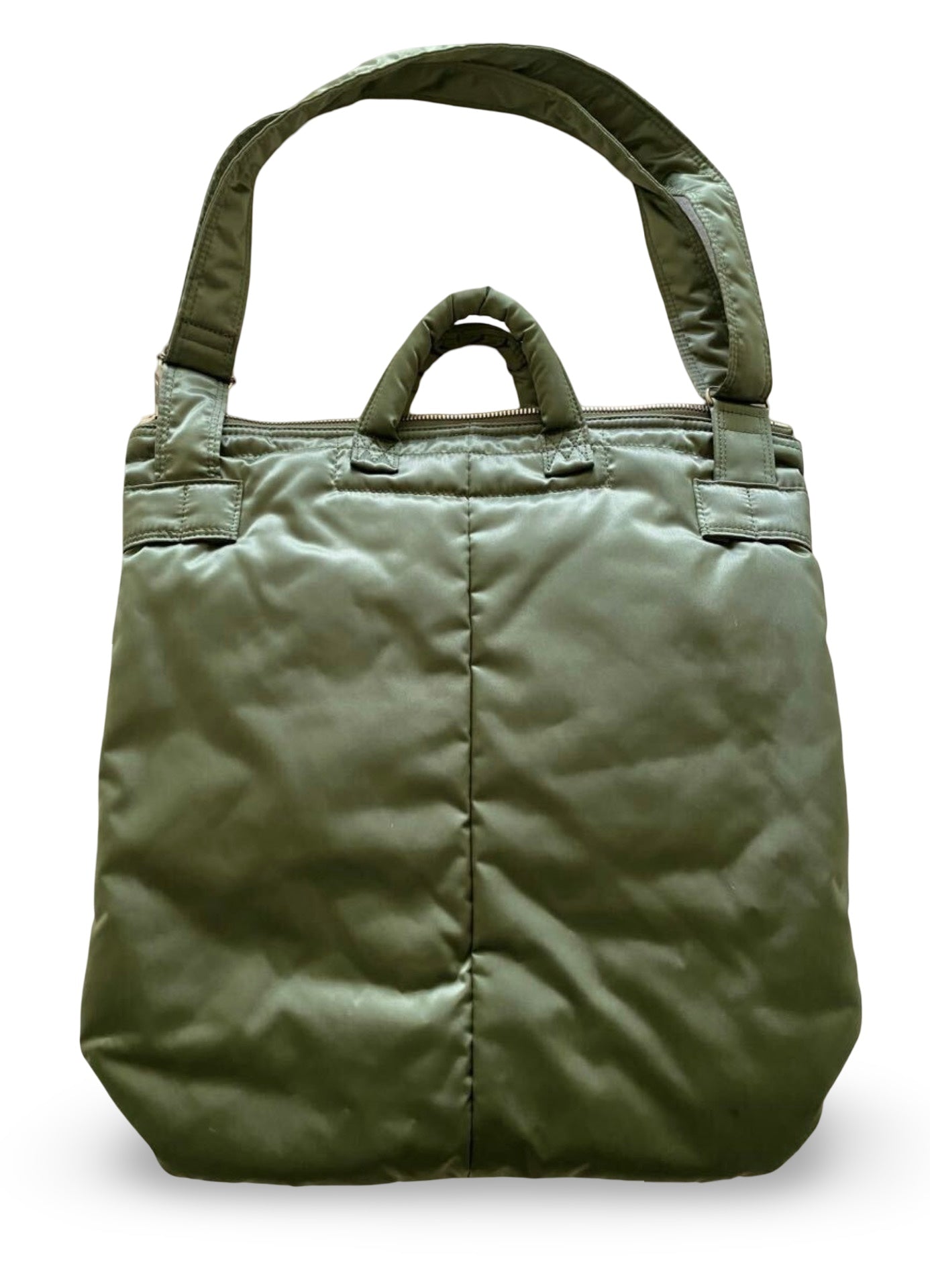 Porter × Takashi Murakami 2WAY Helmet Bag Khaki Double Flower Limited Yoshida Company TM Collaboration Shoulder Tote