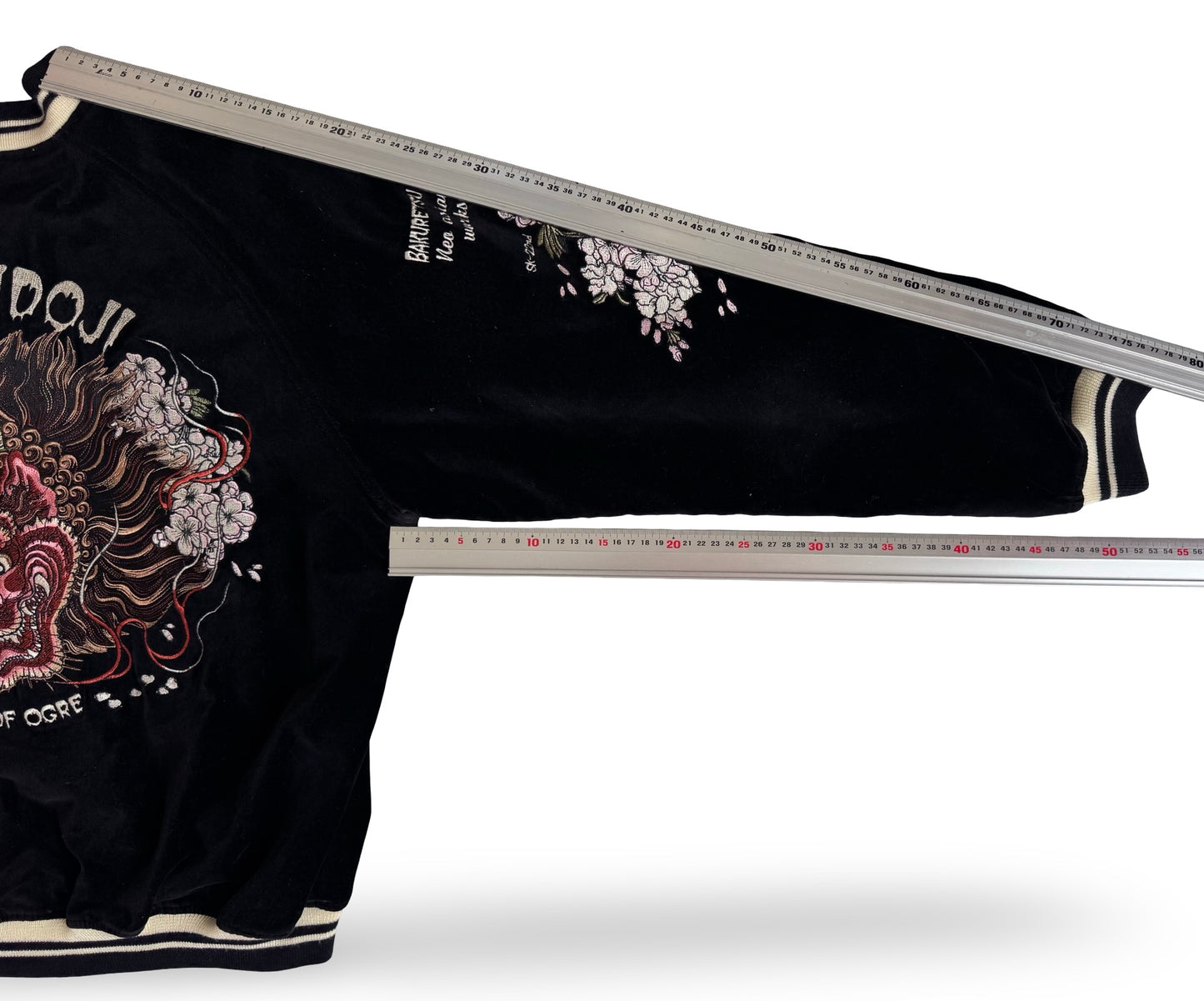 Tedman ×Tedman Clothing Efu-Shokai BRM Shuten-Dōji “King of Ogre” Reversible Velvet Sukajan (Ryūtaro Red Reverse)